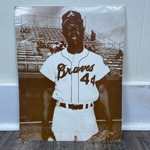 Vintage Hank Aaron Atlanta Braves Collector’s Print 11”x14”